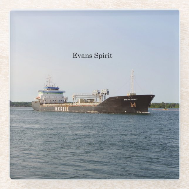 Posavasos De Vidrio Evans Espíritu de la montaña rusa (Anverso)