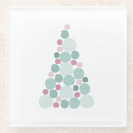 Posavasos De Vidrio Evergreen Swirl