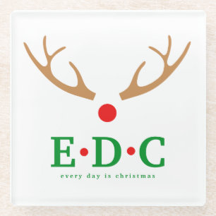 Posavasos de vidrio Every Day is Christmas