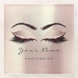 Posavasos De Vidrio Extensión de latigazos de artista de maquillaje Pu