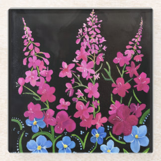 Posavasos De Vidrio Exuberancia de Alaska Vidrio de Chamaenerion Coast
