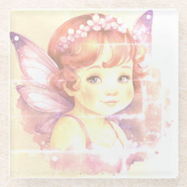 Posavasos De Vidrio Faded Purple little Fairy