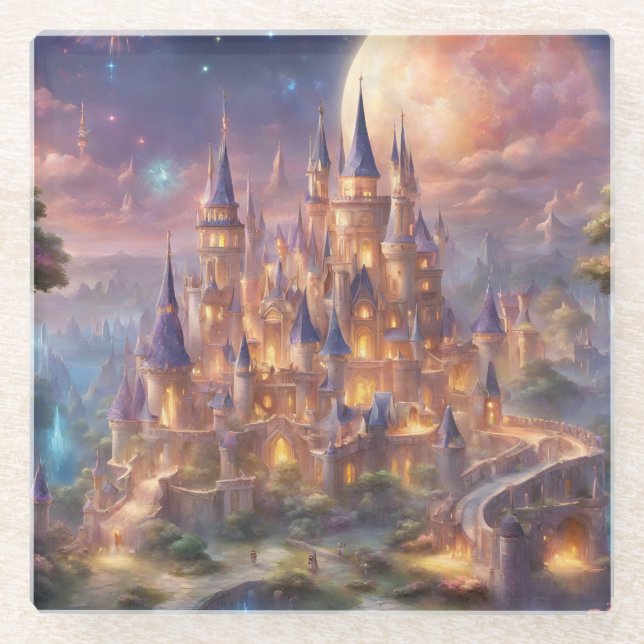 Posavasos De Vidrio Fairy Tale Dreams (Anverso)