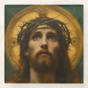 Posavasos De Vidrio Faith Hope Love Regalo cristiano de Jesucristo
