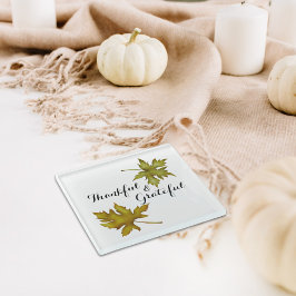 Posavasos De Vidrio Fall Otoño Foliage Friendscome Acción de Gracias