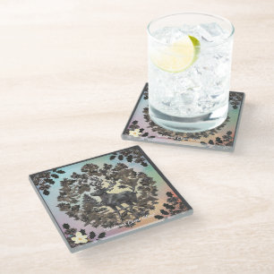 Posavasos De Vidrio "Fantasía caprichosa"