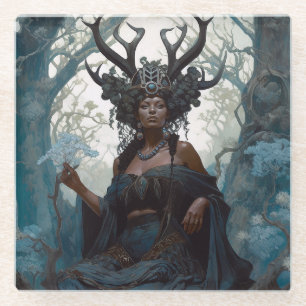 Posavasos De Vidrio Fantasía negra hechicería Fantasía mágica