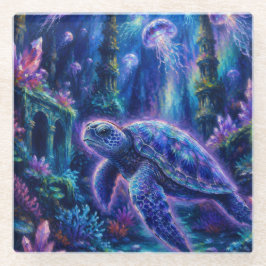 Posavasos De Vidrio FantasiaDeTortugaMarina