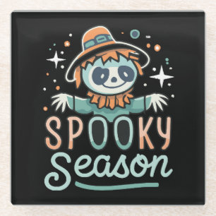 Posavasos De Vidrio fantasma divertido con sombreros, temporada espelu