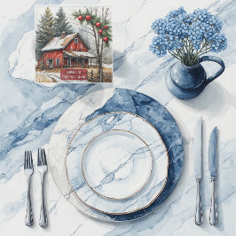 Posavasos De Vidrio Farmhouse Christmas Magic Vintage Rustic 