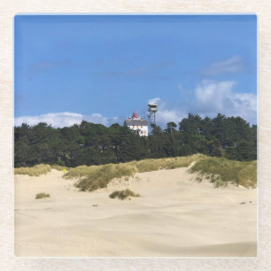 Posavasos De Vidrio Faro de la Bahía Yaquina, Newport, Oregón