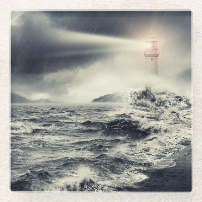 Posavasos De Vidrio Faro del faro (Anverso)