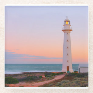 Posavasos De Vidrio Faro humilde del punto