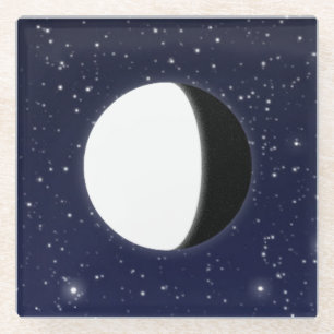 Posavasos De Vidrio Fases de la Luna, 4 de 6
