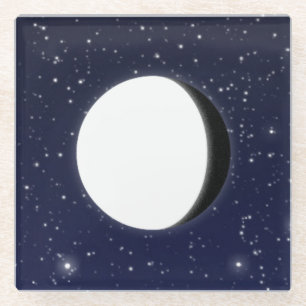 Posavasos De Vidrio Fases de la Luna, 5 de 6