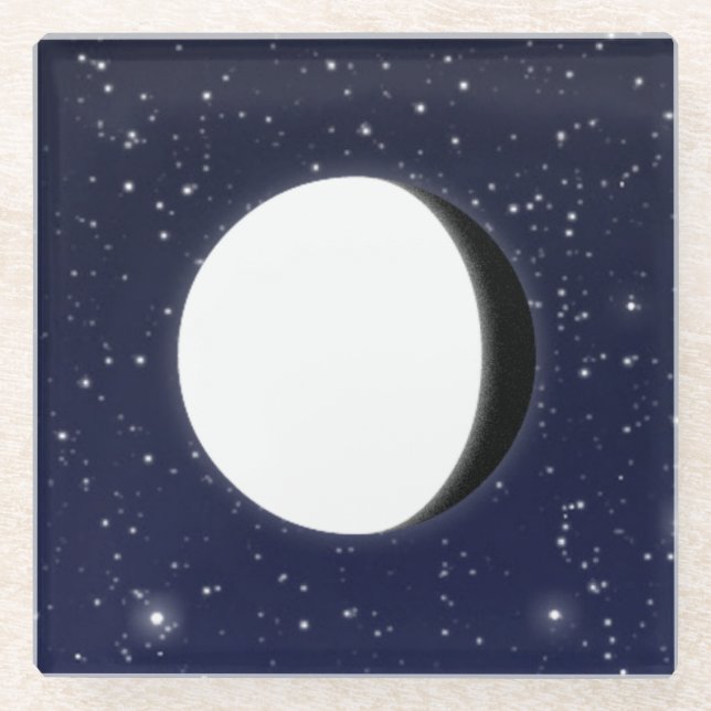 Posavasos De Vidrio Fases de la Luna, 5 de 6 (Anverso)