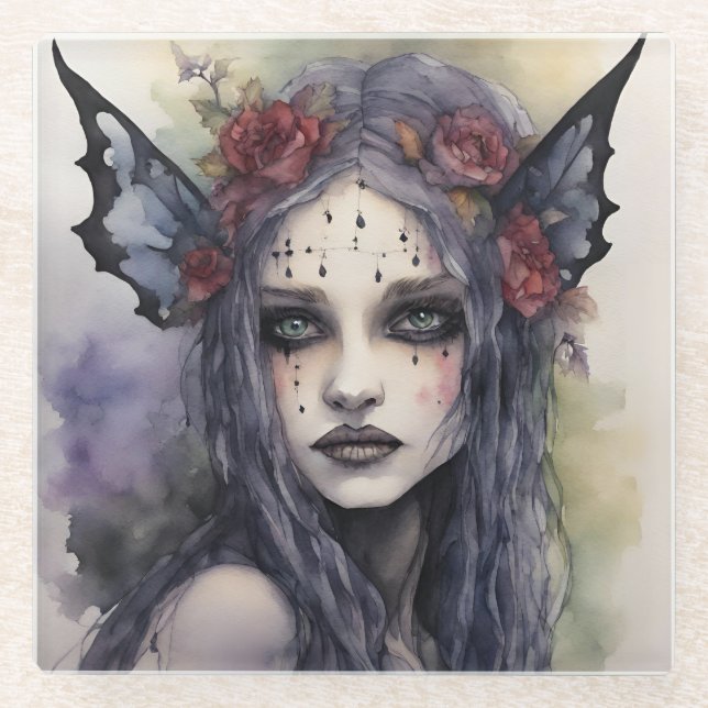 Posavasos De Vidrio Fe gótica caja de sake de joyería (Anverso)