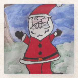 Posavasos De Vidrio Felicidad Santa Cristalería Coaster