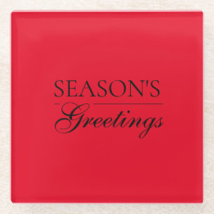 Posavasos De Vidrio Feliz Año Nuevo Feliz Navidad Temporada de Vacacio