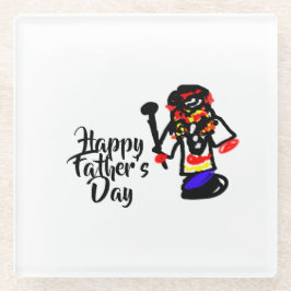 Posavasos De Vidrio Feliz Día del Padre