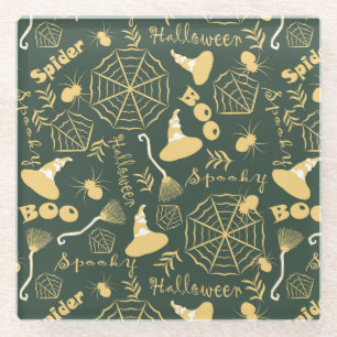 Posavasos De Vidrio Feliz Halloween