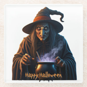 Posavasos De Vidrio Feliz Halloween