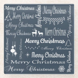 Posavasos De Vidrio Feliz Navidad