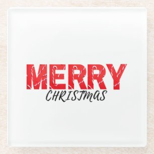 Posavasos De Vidrio Feliz Navidad