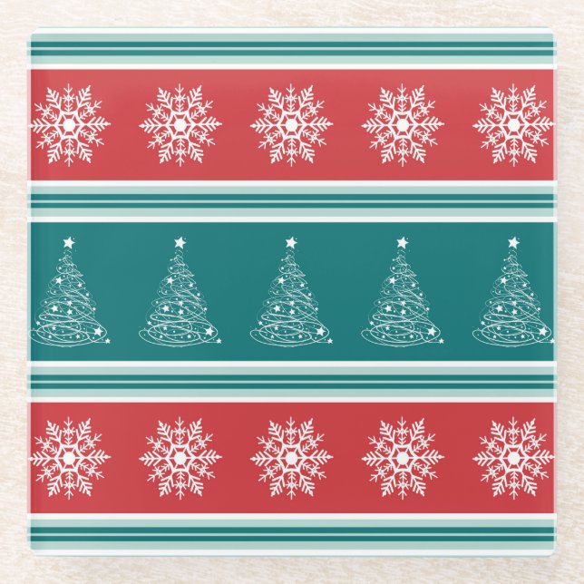 Posavasos De Vidrio Feliz Navidad (Anverso)