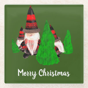 Posavasos De Vidrio Feliz Navidad, Divertidos Enanos Personalizados