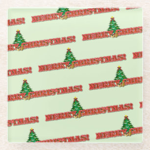 Posavasos De Vidrio Feliz Navidad Regalo moderno