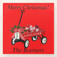 Feliz Navidad Vagón Rojo con regalos