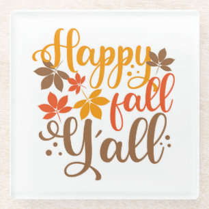 Posavasos De Vidrio Feliz otoño a todos