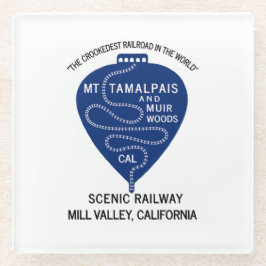Posavasos De Vidrio Ferrocarril de montaña más cruda Mt Tamalpais