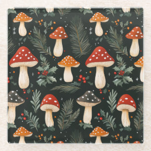 Posavasos De Vidrio Festividad de Woodland encantada