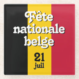Posavasos De Vidrio Fête nationale belga bandera belga