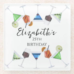Posavasos De Vidrio Fiesta de cócteles acuáticos