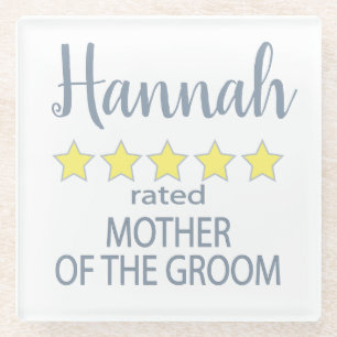 Posavasos De Vidrio Fiesta de novias y bodas 5 estrellas Madre del Gro