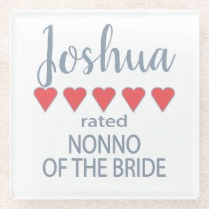 Posavasos De Vidrio Fiesta de novias y bodas 5 No de corazón de novia