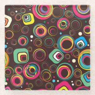 Posavasos De Vidrio Fiesta festiva, textura perfecta