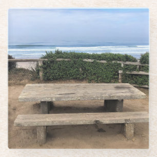 Posavasos De Vidrio Fin de las carreteras, Lincoln City, Oregón