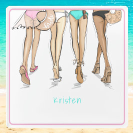 Posavasos De Vidrio Fin de semana de despedida de soltera en Miami Bik