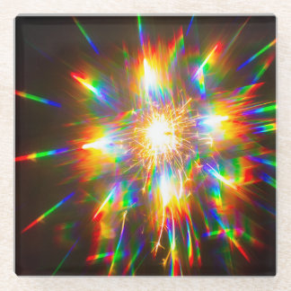 Posavasos De Vidrio Firework Through 3D Glasses 1