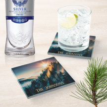 Firma de atardecer de montaña