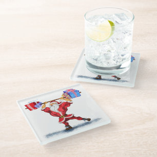 Posavasos De Vidrio Fitness Santa Glass