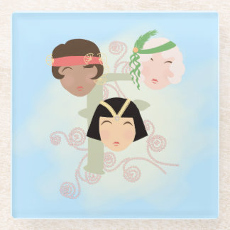 Posavasos De Vidrio Flapper girls roaring twenties