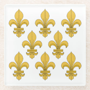Posavasos De Vidrio Fleur-de-lis