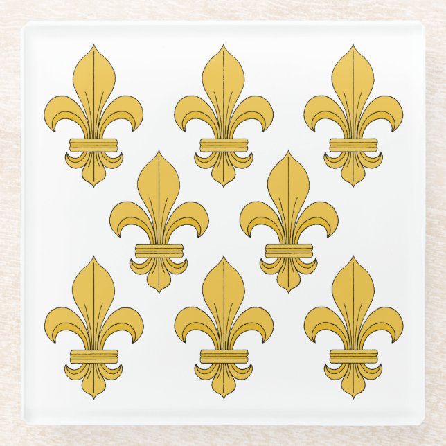 Posavasos De Vidrio Fleur-de-lis (Anverso)