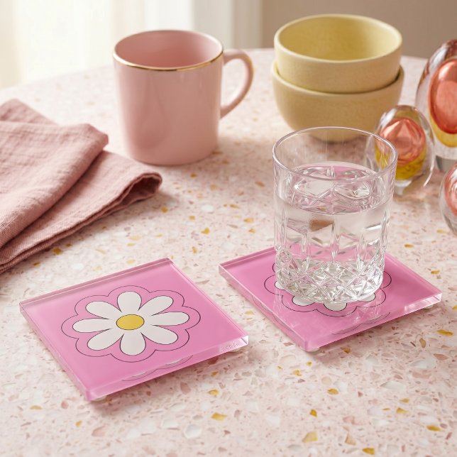 Posavasos De Vidrio Flor (Subido por el creador)