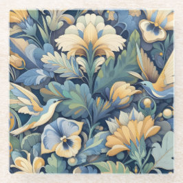 Posavasos De Vidrio Flor arte Morris